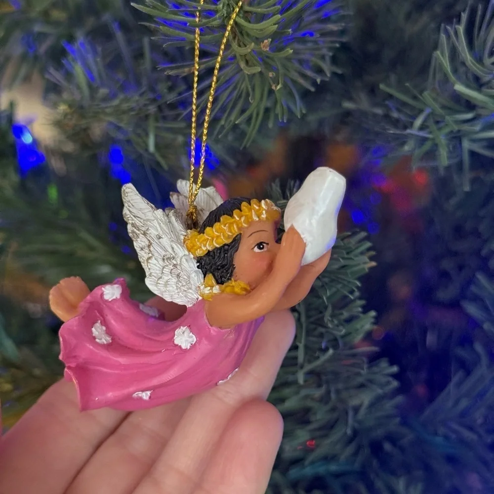 Pink Angel Christmas Ornament